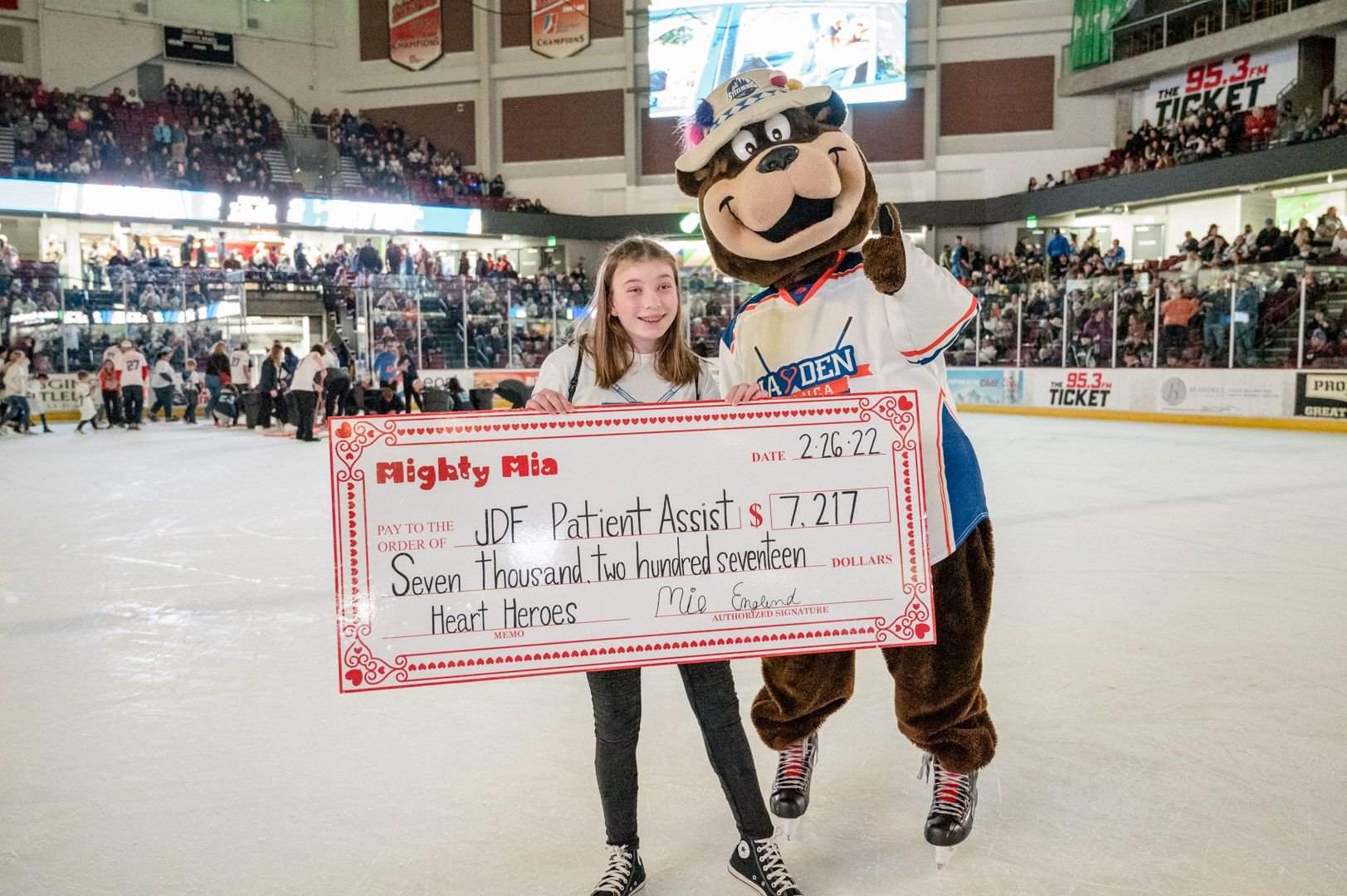 Mighty Mia | Idaho Steelheads | Patient Assistance Fund Check 2022